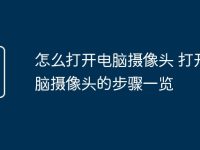 怎么打開(kāi)電腦攝像頭 打開(kāi)電腦攝像頭的步驟一覽-路由網(wǎng)