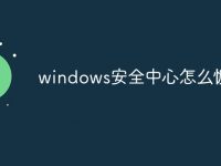 windows安全中心怎么恢復(fù)-路由網(wǎng)