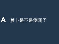 蘿卜是不是倒閉了-路由網(wǎng)