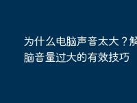 為什么電腦聲音太大?解決電腦音量過(guò)大的有效技巧-路由網(wǎng)