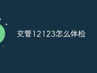 交管12123怎么體檢-路由網