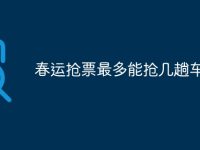 春運搶票最多能搶幾趟車-路由網(wǎng)