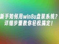 新手如何用win8u盤裝系統(tǒng)？詳細(xì)步驟教你輕松搞定！-路由網(wǎng)