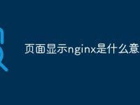 頁(yè)面顯示nginx是什么意思-路由網(wǎng)