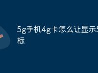 5g手機4g卡怎么讓顯示5g圖標(biāo)-路由網(wǎng)