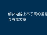 解決電腦上不了網(wǎng)的常見(jiàn)問(wèn)題與有效方案-路由網(wǎng)