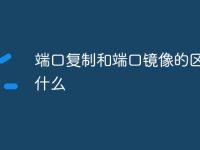 端口復制和端口鏡像的區(qū)別是什么-路由網(wǎng)