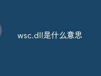 wsc.dll是什么意思-路由網(wǎng)