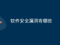 軟件安全漏洞有哪些-路由網(wǎng)