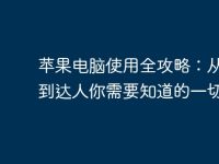 蘋果電腦使用全攻略：從新手到達(dá)人你需要知道的一切-路由網(wǎng)