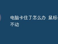 電腦卡住了怎么辦?鼠標(biāo)也點(diǎn)不動(dòng)-路由網(wǎng)